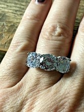 Art Deco Vintage 1.20 Ct White Diamond Engagement Ring 925 Sterling Silver