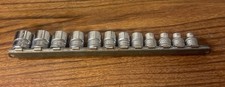 Snap-on Fsm81-fsm191 8-19mm 12 Piece 38 Drive 6-point Shallow Socket Set. Snap-on Fsm81-fsm191 8-19mm 12 Piece 38 Drive 6-point Shallow Socket Set.