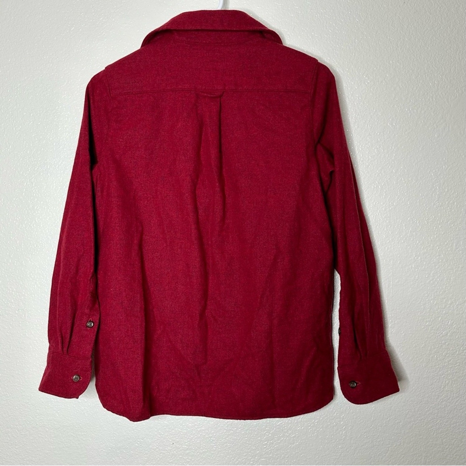 Pendleton Red Virgin Wool Button Front Long Sleev… - image 4