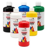 Acrylfarben Set, Malfarben FüR Papier Leinwand Holz Metall- 6 Farben 500 Ml