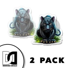 Panther Sticker Black Animal Art Decal Big Cat Vinyl Novelty Made in USA 2 PACK