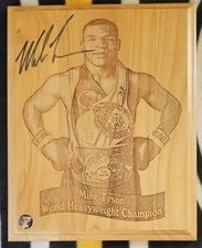 Mike Tyson signed One of a Kind 8×10×3/4" Wood Plaque signature autograph auto