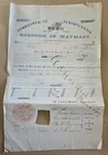 Waymart Pennsylvania Volunteer Civil War Bond 1864 + Receipt of Payment