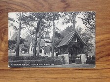 Vintage Postcard Old Church & Lych Gate , Shanklin , IW . Free UK Postage