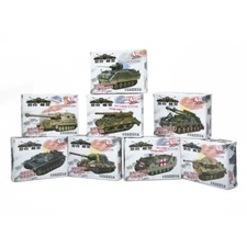 4D 1/72 8pcs Assemble Tank Heavy Weapons Armor Plastic Model US / Germany Kits！