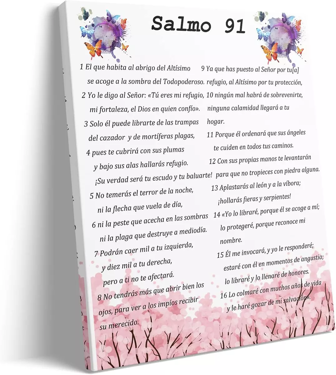 Salmo 91 En Español Para Pared Psalm 91 Wall Art Cuadros 