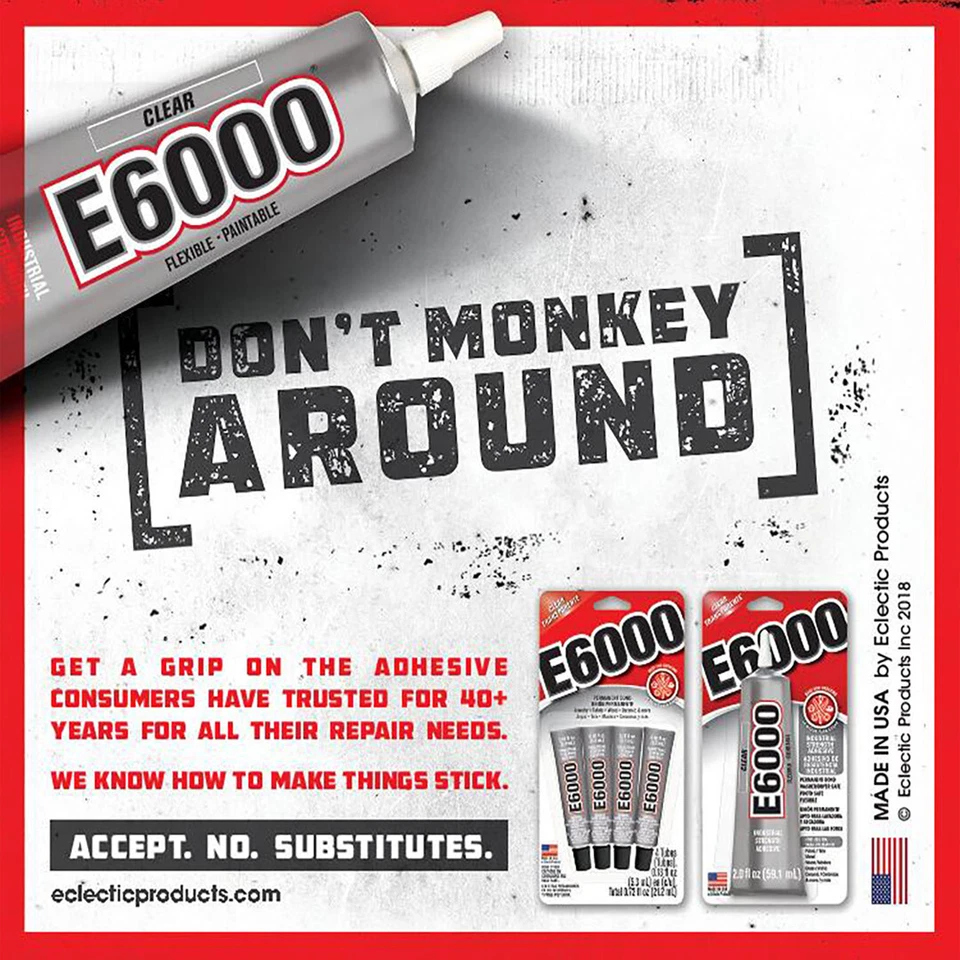 E6000 Adhesive 7.2gm, CHOOSE YOUR QUANTITY @ $1.75 per tube. Genuine Product - image 2 of 4