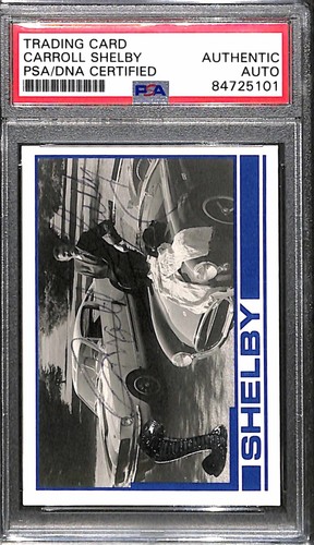 Carroll Shelby "427 Cobra, GT500, GT350" Autographed Signed Rookie Card PSA (RC) - Picture 2 of 3