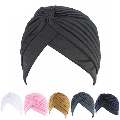 Mode Männer Frauen dehnbar weich indischer Stil Turban Hut Head Wrap Band C GF - Bild 2 von 14