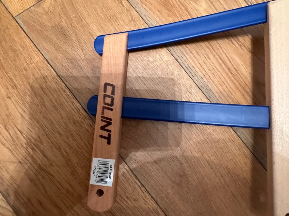 Colint Schlitten Rückenlehne – Holz & Metall, blau, Kinderlehne Wintersport - Bild 2 von 3