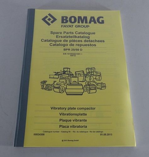 Teilekatalog / Ersatzteilliste Bomag Rüttler BPR 25/50 D Stand 05/2013 - Bild 1 von 5