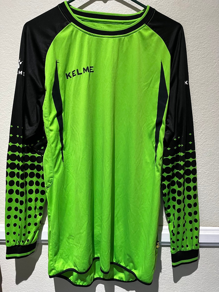 Kelme Team Long Sleeve Soccer Goal Keeper Jersey Shirt Neon Green