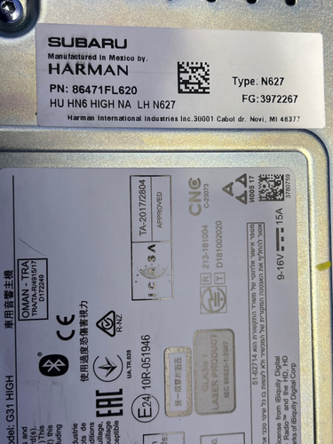 17 18 19 20 Subaru Impreza Crosstrek GPS BT Radio APPLE CARPLAY DISPLAY OEM - 第 8/8 張圖片