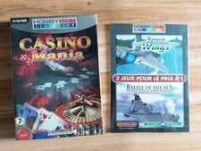 lot jeux PC FR neuf - space wings - battle of the sea - casino mania