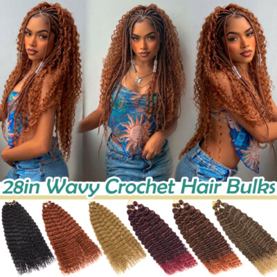 Synthetic Water Wave Curly Hair Extensions Black Women Brazilian Crochet Braids