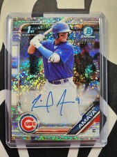 2019 Bowman Chrome Miguel Amaya 1st CPA-MAM Speckle Refractor Auto 5/299 CUBS
