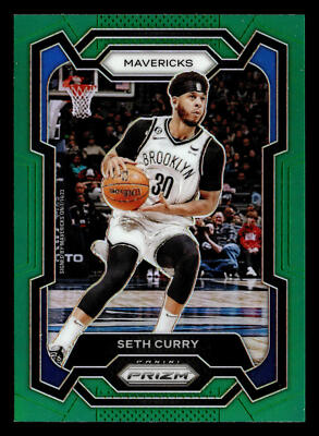 Seth Curry 2023-24 Prizm Green Refractor #219 Dallas Mavericks *032C