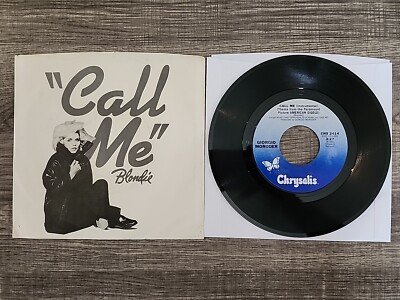 Blondie Call Me/Instrumental Giorgio Moroder 7''  45 RPM CHRYSALIS CHS-2414 1980
