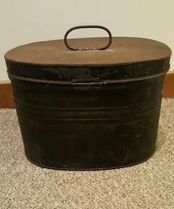 metal hat box