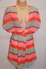 NWT Miken Swim Swimsuit Bikini Cover Up Dress Tunic Size S Sunset Ombre