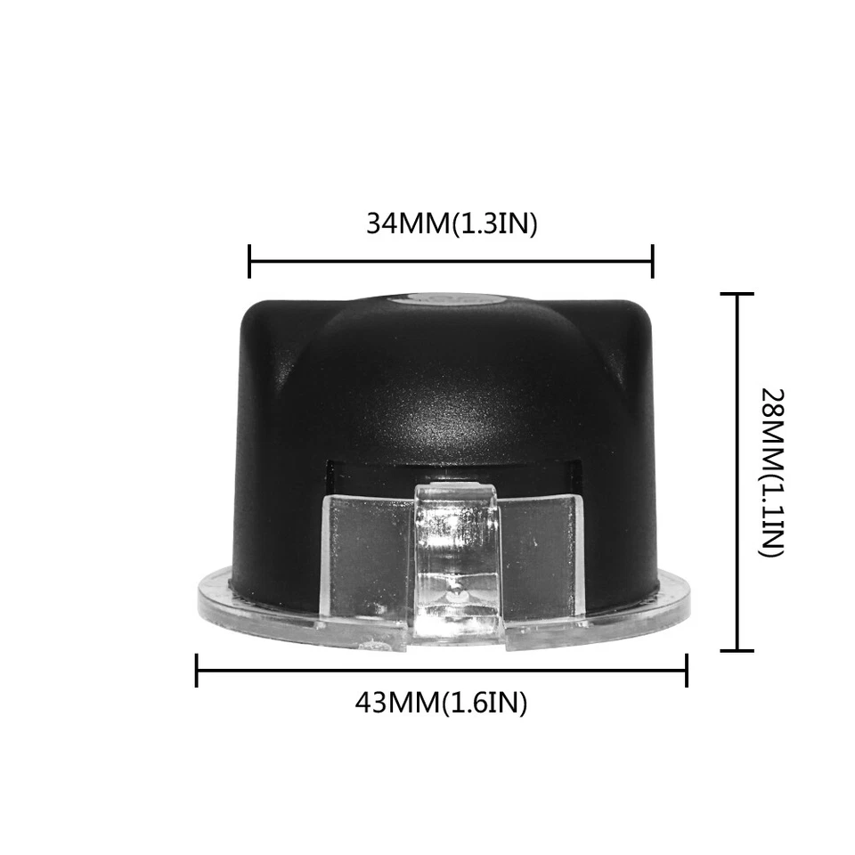 Conjunto de luces de bombilla LED de charco con vista de espejo retrovisor de coche para Ford Fusion blanco 2 piezas  Foto 4 de 4