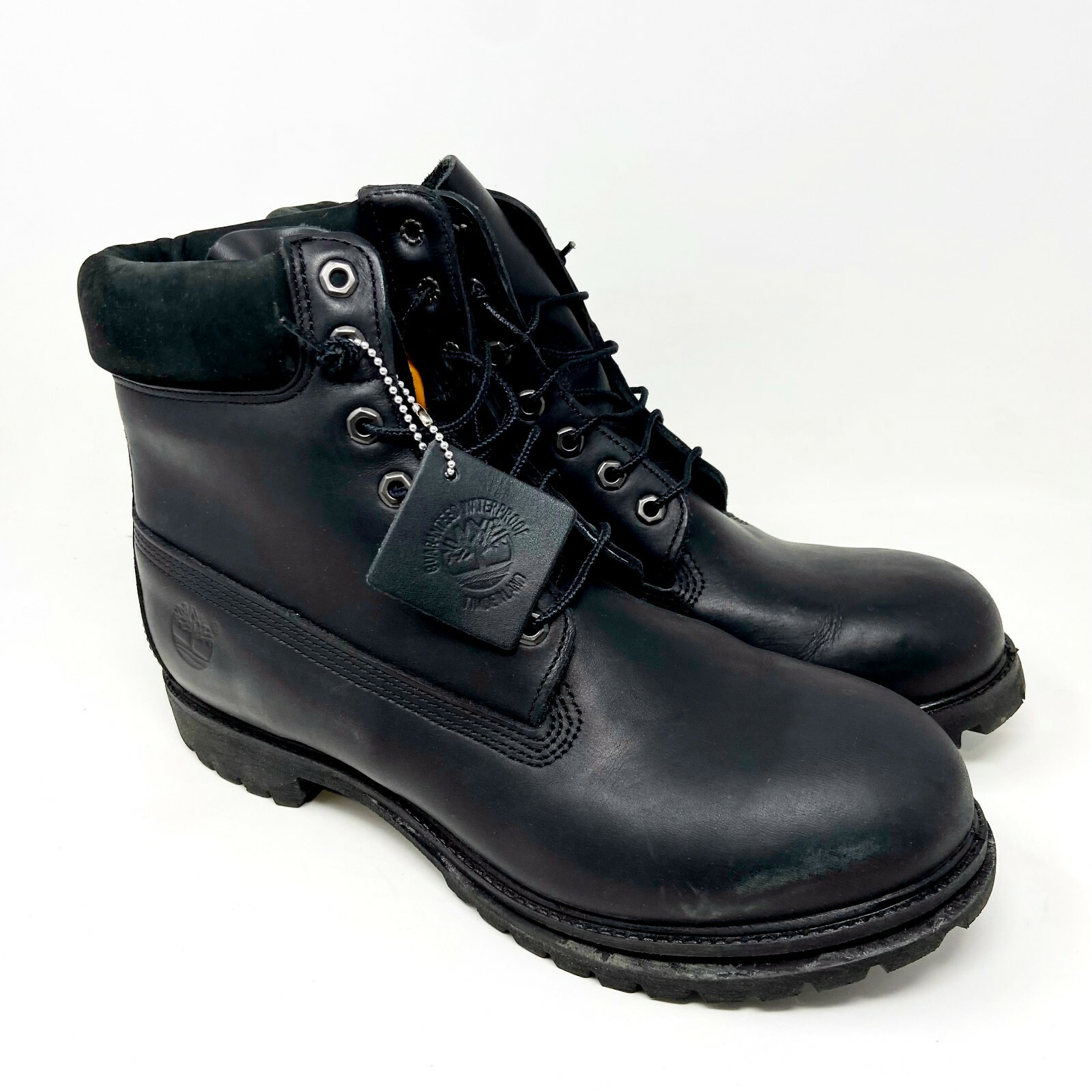 Timberland 6 Inch Premium Waterproof Basic BT Black Leather Boots Mens Size | eBay