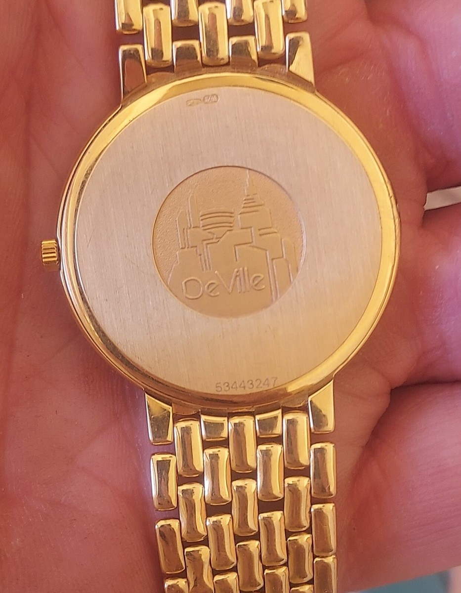 OMEGA De Ville Quartz Watch 1 11/32in 18K 750 Solid Gold 1500/820