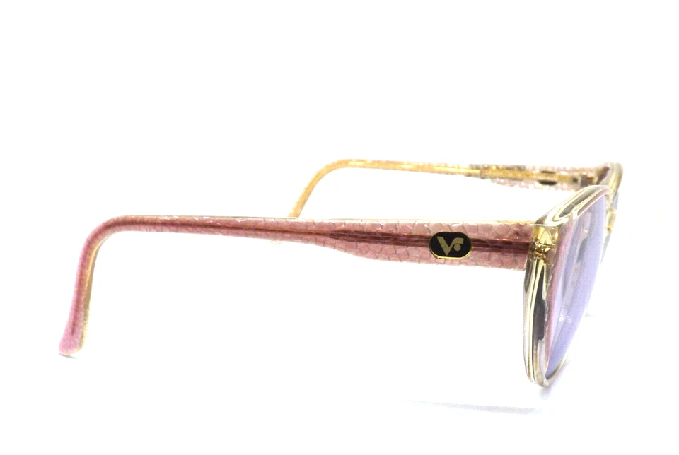 Women's Sunglasses Made in Italy Vogue Purple Vintage 80s New Plastic - Image 3 of 4