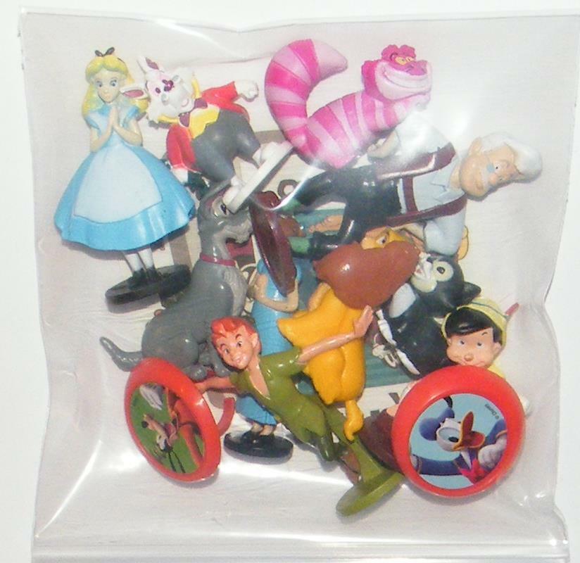 Disney Classic Movie Figure Set of 10 Peter Pan, Alice in Wonderland, Pinocchio