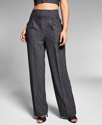 MSRP $100 Jeannie Mai Inc Jones Straight-Leg Trousers Gray Size 00
