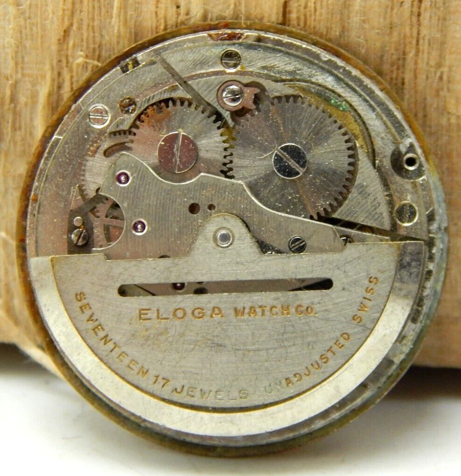 Vintage Elgin / Eloga Automatic men's wrist watch movement with good balance - Image 3 of 4