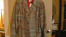 Coldwater Creek Colorful Tweed Jacket / Blazer / Size Large