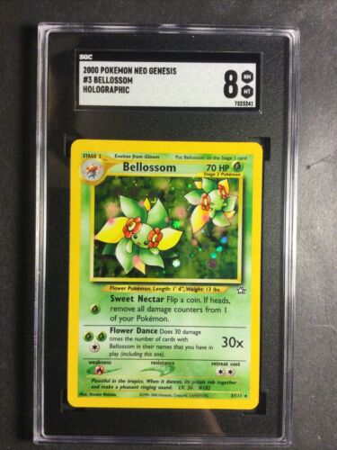 2000 Wizard Pokémon Neo Genesis Bellossom 3 /111 SGC 8 NM MT Holographic holo - Picture 1 of 8
