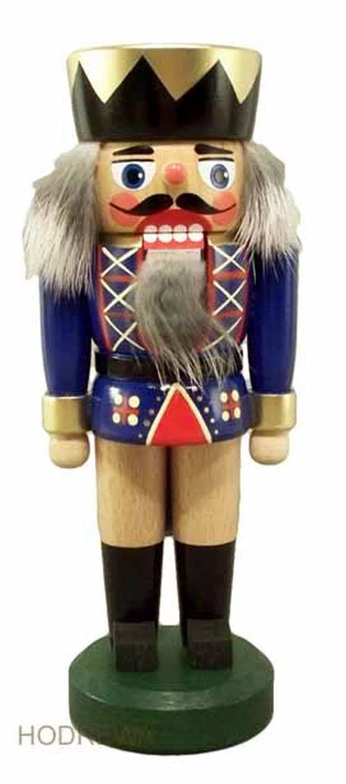 Casse-Noisette Décoratif En Bois Bleu Bonbon - 25 Cm Pour Noël
