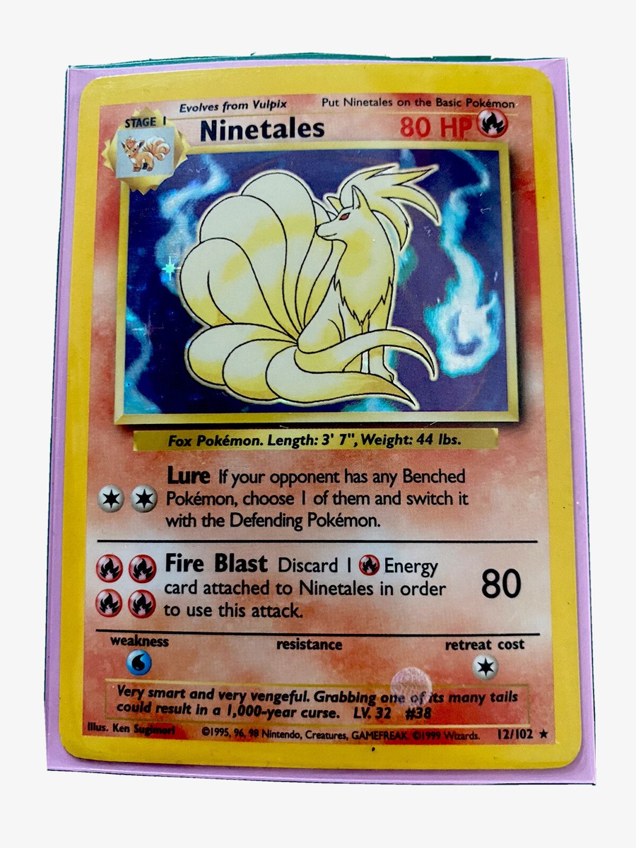 Vintage Pokmon Ninetales 1995 Holo Card