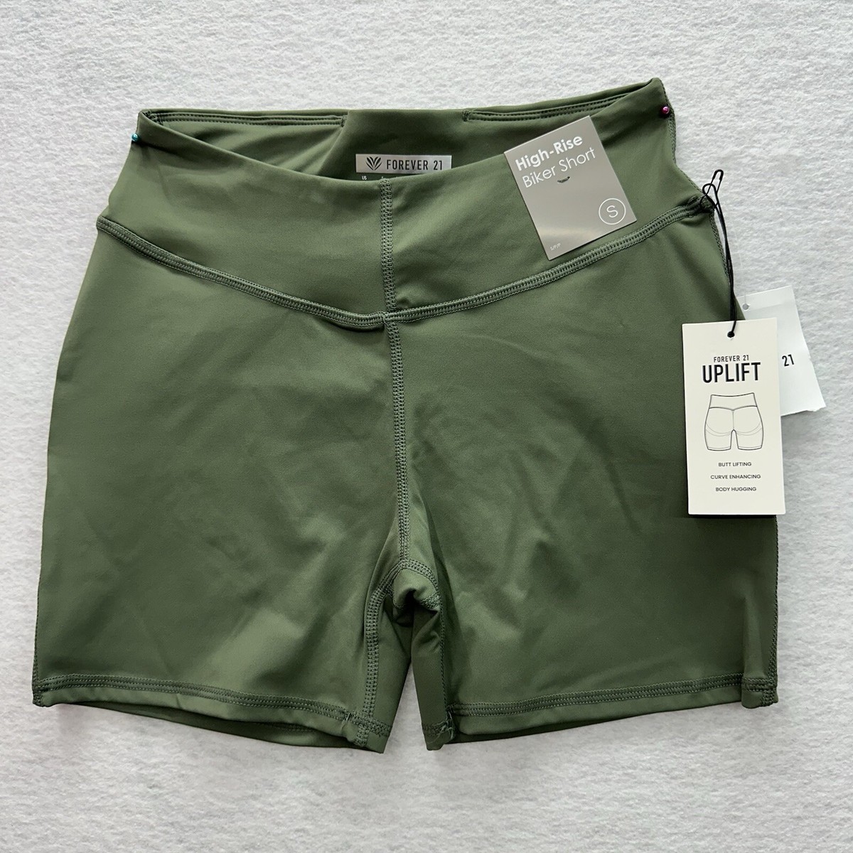 Clothing Biker Short Forever 21 FOREVER 21 Women's Green Active