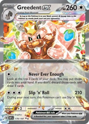 greedent ex pokemon card value Pokemon Obsidian Flames Greedent ex 179/197 Double Rare
