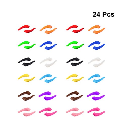 24 Pair Anti-slip Glasses Cover Temple Tips Ear Hook Eyeglasses Antiskid Pads - Picture 9 of 11