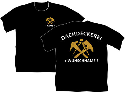 T-Shirt Dachdeckerei Innungszeichen Bekleidung Firmen Logo Motiv Zunftzeichen 42