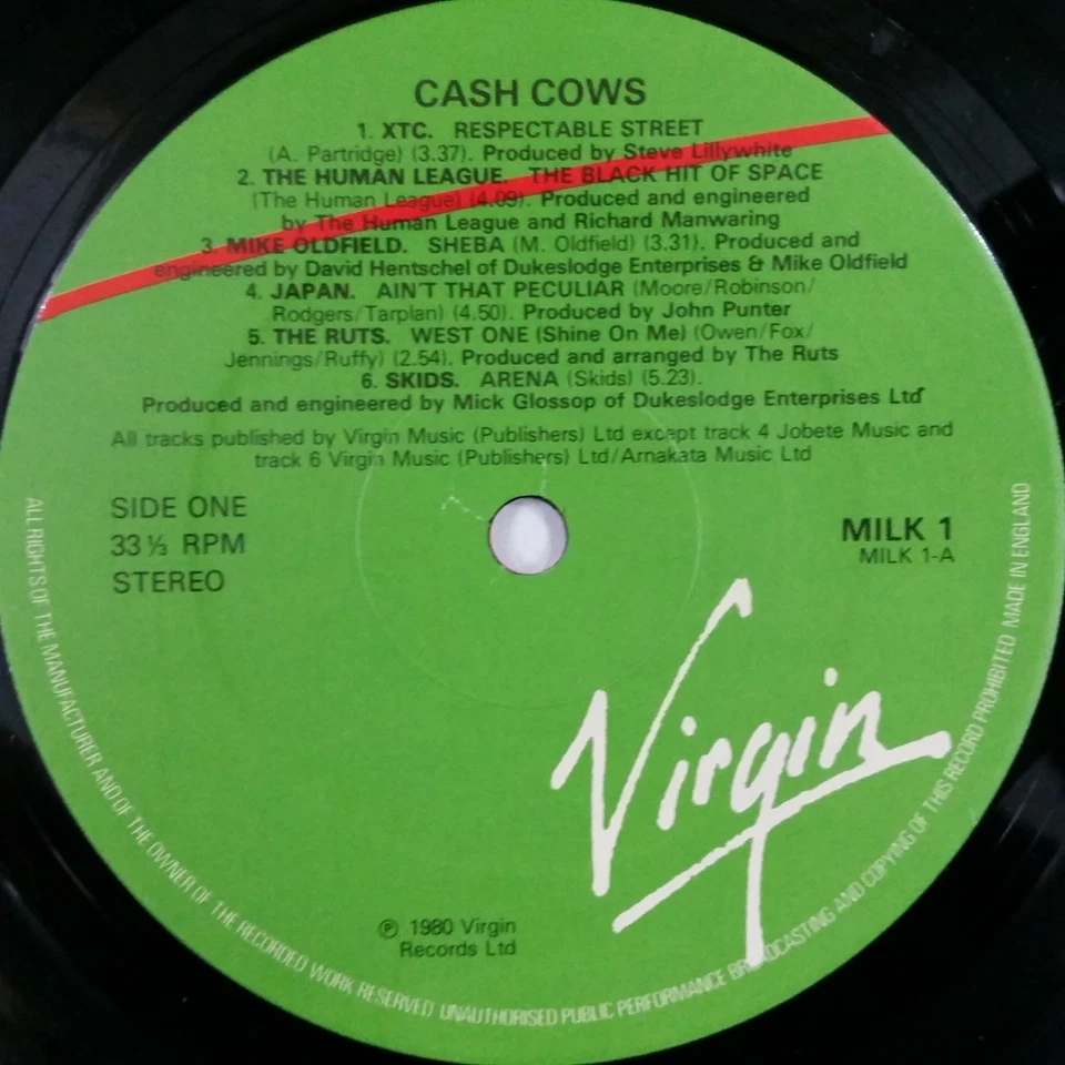CASH COWS MILK1 Townhouse UK LP Vinyl VG++ Cover VG+ XTC Ruts Skids Beefheart - Image 3 of 3