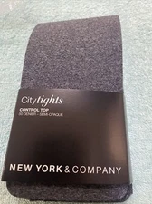 New York And Company Charcoal Gray Semi Opaque Tights Size Small New
