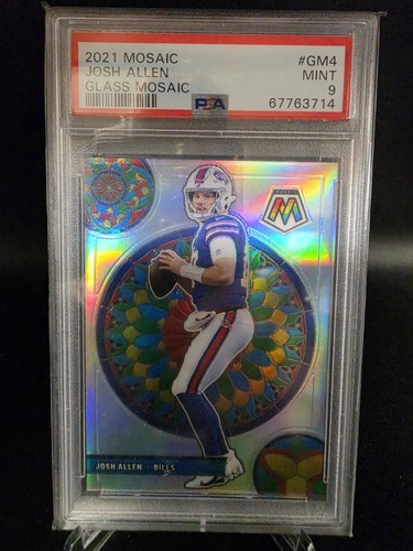 2021 Panini Mosaic Josh Allen Stained Glass PSA 9