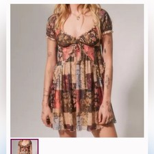 Urban Outfitters Sammy Sparkle Patchwork Mini Dress NWT Size M