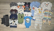 21 Piece 6M- 12M Boys Clothing Lot Fall Winter Disney Carters Long Sleeve Pants