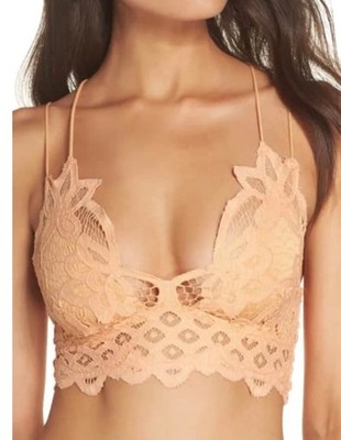 New Free People Women s Intimately FP Adella Bralette Size Medium Nectar Orange