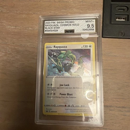 Pokémon Rayquaza SWSH029 Black Star Promo Holo AGS 10 SWSH Sword & Shield 2020
