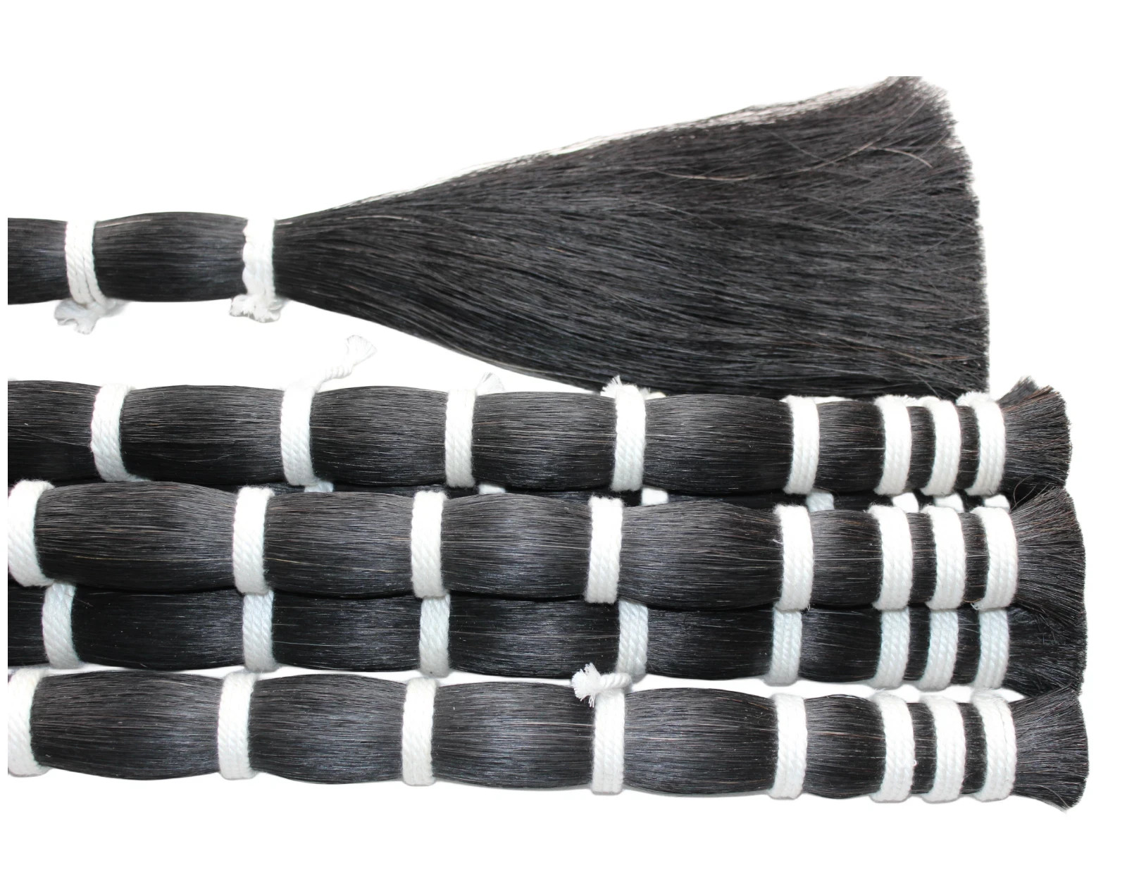 2KG Mongolia natural black hair horse tail 65-70 cm