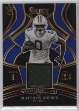 2025 Panini Select Draft Selections Memorabilia Blue Prizm Matthew Golden 1hr4