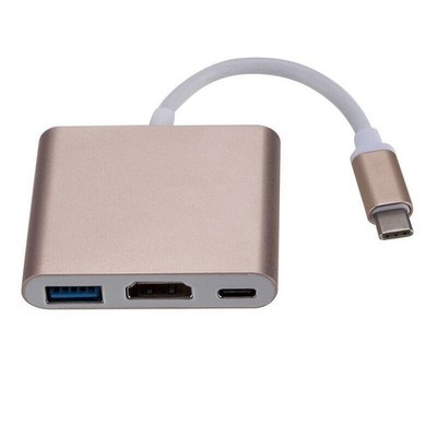 3 in1 Typ C Adapter Kabel USB-C 4K HDMI USB 3.0 Hub Samsung Kabel Macbook UK