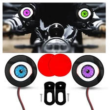 3D Dynamic Devil Eye LED Lens Lights - Car/Motorcycle Decorative Eye Design USA